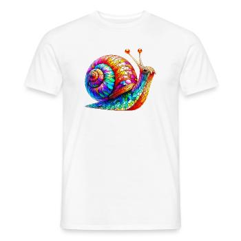 Escargot - T-shirt homme - blanc - Devant - AI Model Male 178 dark (178cm)