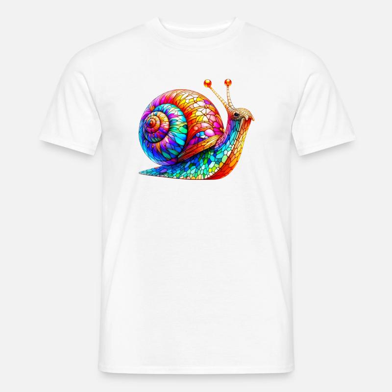 Schnecke - Männer T-Shirt - Weiß