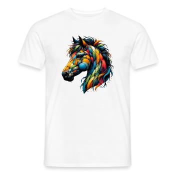Cheval - T-shirt homme - blanc - Devant - AI Model Male 178 dark (178cm)