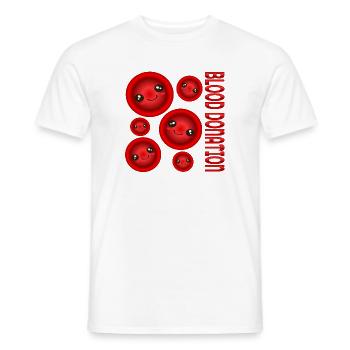 DON DE SANG Donneurs - T-shirt homme - blanc - Devant - AI Model Male 178 dark (178cm)