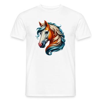 Horse - Men's T-Shirt - white - Front - AI Model Male 178 dark (178cm)