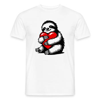 Faultier - Männer T-Shirt - Weiß - Vorne - AI Model Male 178 dark (178cm)