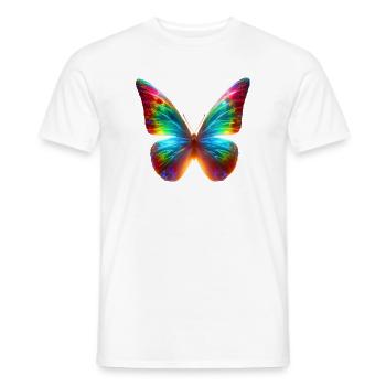 Papillon (01) - T-shirt homme - blanc - Devant - AI Model Male 178 dark (178cm)