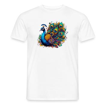 Paon - T-shirt homme - blanc - Devant - AI Model Male 178 dark (178cm)