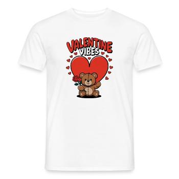 Valentine Vibes für verliebte zu Valentinstag - Männer T-Shirt - Weiß - Vorne - AI Model Male 178 dark (178cm)