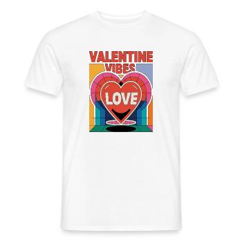 Valentine Vibes für verliebte zu Valentinstag - Männer T-Shirt - Weiß - Vorne - AI Model Male 178 dark (178cm)