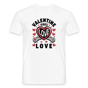 Valentine Vibes für verliebte zu Valentinstag - Männer T-Shirt - Weiß - Vorne - AI Model Male 178 dark (178cm)