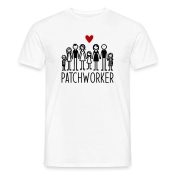 Patchworker - Männer T-Shirt - Weiß - Vorne - AI Model Male 178 dark (178cm)