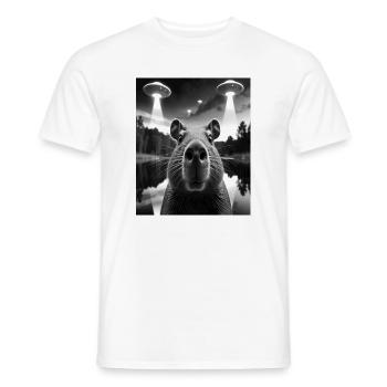 Visuals extraterrestres et bison mystérieux - T-shirt homme - blanc - Devant - AI Model Male 178 dark (178cm)