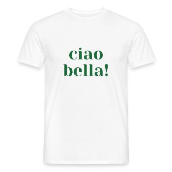 Ciao Bella Saying Italy Italian Gift - Men's T-Shirt - white - Front - AI Model Male 178 dark (178cm)