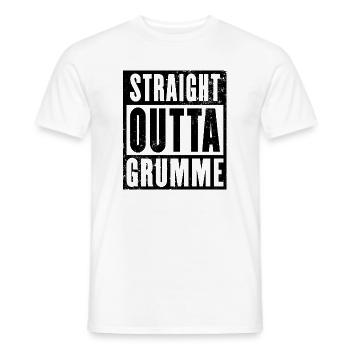 Straight outta Bochum Grumme Ruhrpott Ruhrgebiet - Männer T-Shirt - Weiß - Vorne - AI Model Male 178 dark (178cm)
