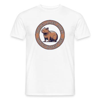 World's Largest Rodent, World's Biggest Vibes - Men's T-Shirt - white - Front - AI Model Male 178 dark (178cm)