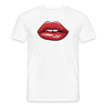 Crimson Kiss Pop Art - Männer T-Shirt - Weiß - Vorne - AI Model Male 178 dark (178cm)