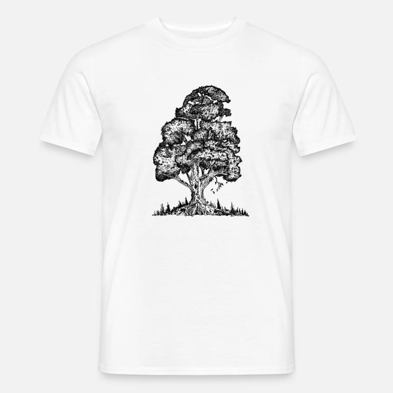 MJR - Schwarzer Baum - Männer T-Shirt - Weiß