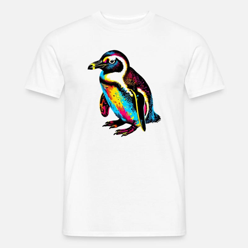 Pinguin - Männer T-Shirt - Weiß