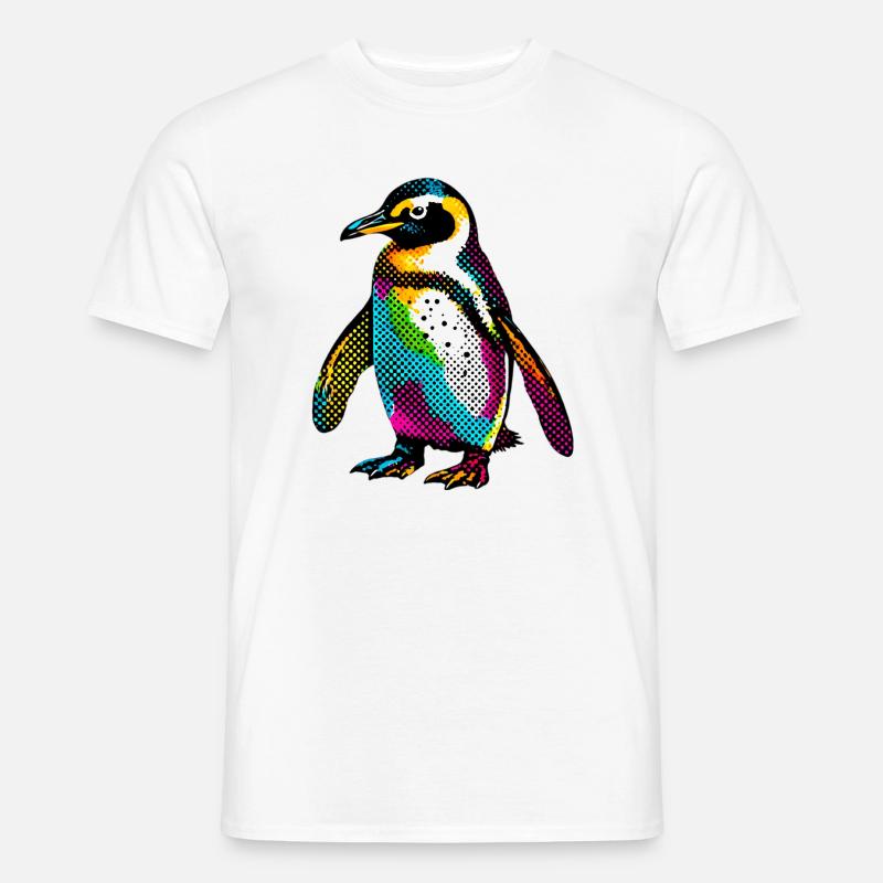 Pinguin - Männer T-Shirt - Weiß