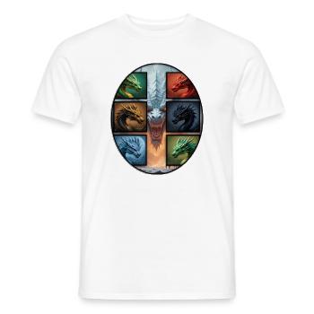 WING OF FIRES LEGENDS FATHOM DARKSTALKER CLEARSIGH - Men's T-Shirt - white - Front - AI Model Male 178 dark (178cm)