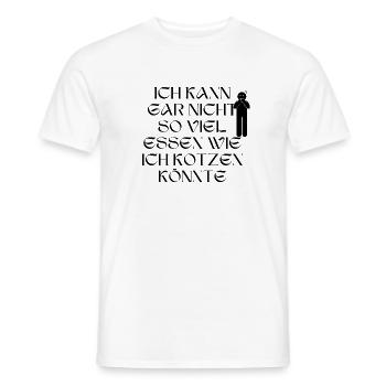 I Can't Eat Much Shirt - Men's T-Shirt - white - Front - AI Model Male 178 dark (178cm)