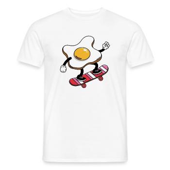 Skateboard Egg Daredevil - Men's T-Shirt - white - Front - AI Model Male 178 dark (178cm)