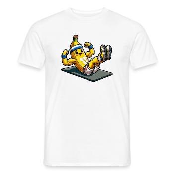 Challenge Your Limits Bodybuilder Bauchmuskeln - Männer T-Shirt - Weiß - Vorne - AI Model Male 178 dark (178cm)