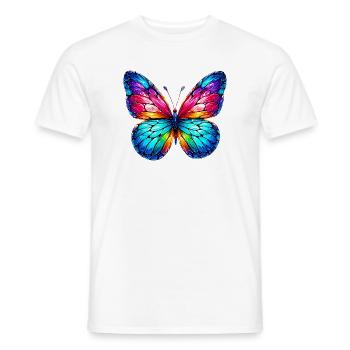 Papillon - T-shirt homme - blanc - Devant - AI Model Male 178 dark (178cm)