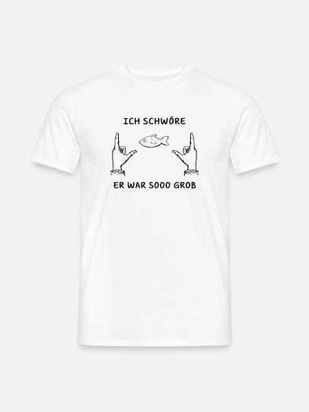 Fishing - I Swear He Was So Big - Men's T-Shirt - white