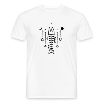 Fishing - Design Fish in Boho Style - Men's T-Shirt - white - Front - AI Model Male 178 dark (178cm)