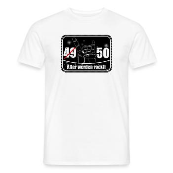49/50 Alter rockt - Männer T-Shirt - Weiß - Vorne - AI Model Male 178 dark (178cm)