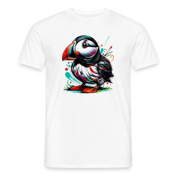 Papageitaucher - Männer T-Shirt - Weiß - Vorne - AI Model Male 178 dark (178cm)