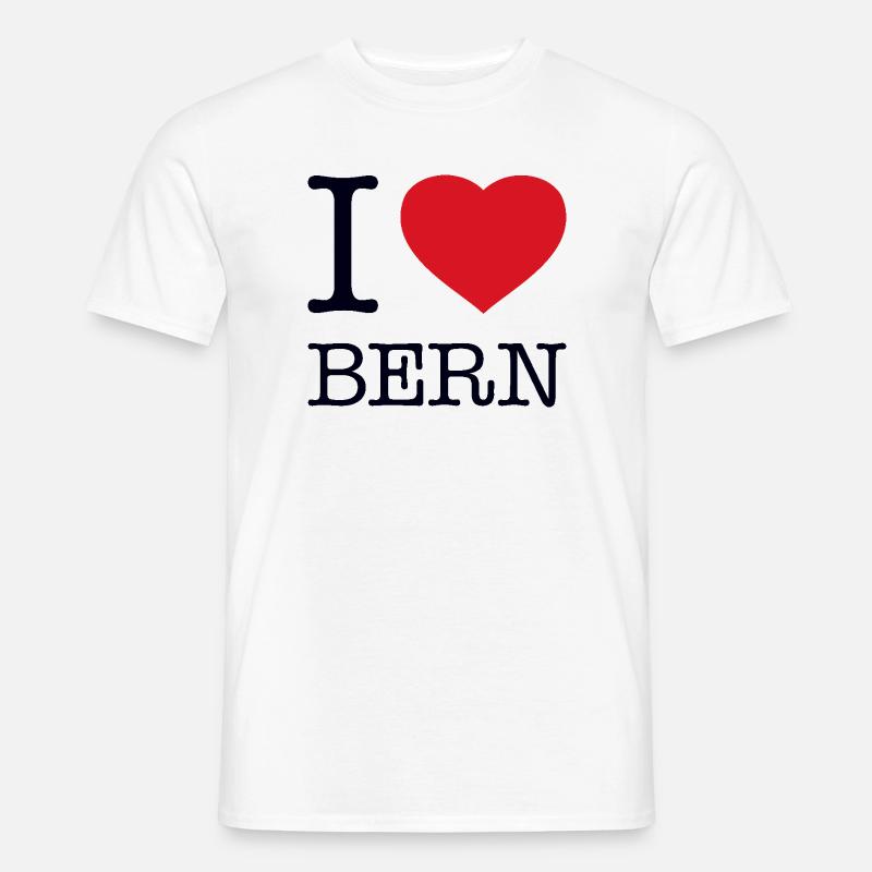 I LOVE BERN - Männer T-Shirt - Weiß
