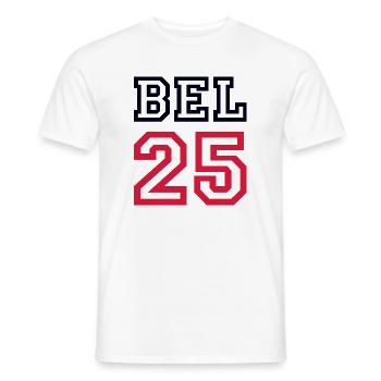 BELGIUM Belgien 2025 - Männer T-Shirt - Weiß - Vorne - AI Model Male 178 dark (178cm)