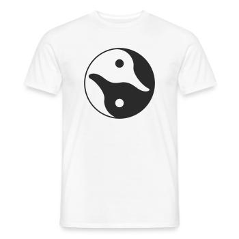 Canard Yin Yang - T-shirt homme - blanc - Devant - AI Model Male 178 dark (178cm)