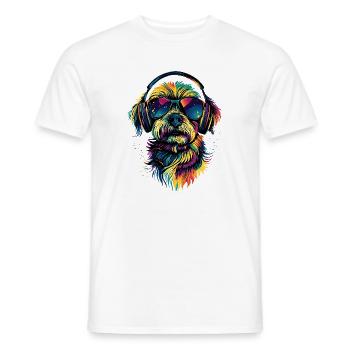 Maltais Petit Chien Maltais Amour Doux Maltais - T-shirt homme - blanc - Devant - AI Model Male 178 dark (178cm)