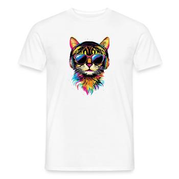 Chat Bengal Chat Léopard Chat Leopardette Chats Bengale - T-shirt homme - blanc - Devant - AI Model Male 178 dark (178cm)