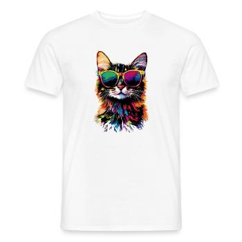 Chat Bengal Chat Léopard Chat Leopardette Chats Bengale - T-shirt homme - blanc - Devant - AI Model Male 178 dark (178cm)