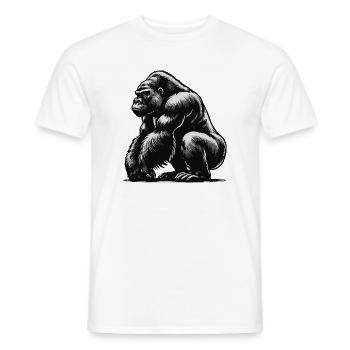 Gorille - T-shirt homme - blanc - Devant - AI Model Male 178 dark (178cm)
