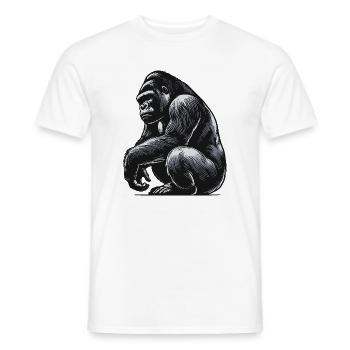 Gorilla - Männer T-Shirt - Weiß - Vorne - AI Model Male 178 dark (178cm)