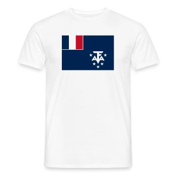 Französische Süd- und Antarktisgebiete - Männer T-Shirt - Weiß - Vorne - AI Model Male 178 dark (178cm)