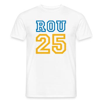 ROMANIA - Männer T-Shirt - Weiß - Vorne - AI Model Male 178 dark (178cm)
