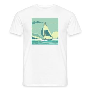 Sailing Boat - Männer T-Shirt - Weiß - Vorne - AI Model Male 178 dark (178cm)