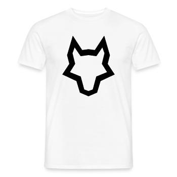 LOGO of the wolf - Men's T-Shirt - white - Front - AI Model Male 178 dark (178cm)
