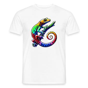 Gecko - Men's T-Shirt - white - Front - AI Model Male 178 dark (178cm)