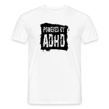 ADHS - Männer T-Shirt - Weiß - Vorne - AI Model Male 178 dark (178cm)