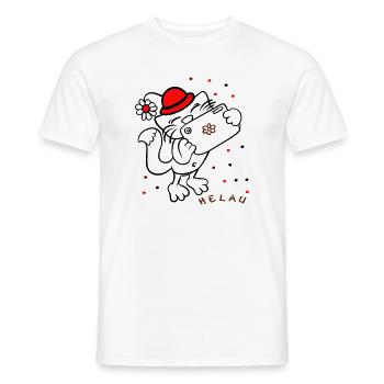 Katze feiert Karneval - Männer T-Shirt - Weiß - Vorne - AI Model Male 178 dark (178cm)