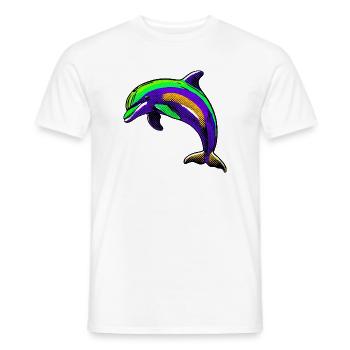 Dauphin - T-shirt homme - blanc - Devant - AI Model Male 178 dark (178cm)