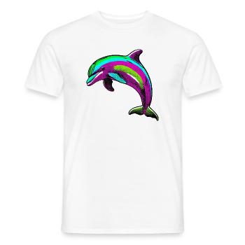 Dauphin - T-shirt homme - blanc - Devant - AI Model Male 178 dark (178cm)