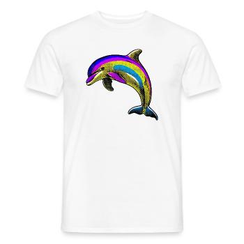 Delfin - Männer T-Shirt - Weiß - Vorne - AI Model Male 178 dark (178cm)