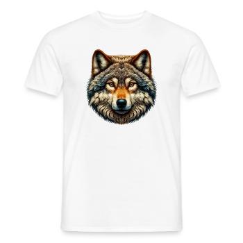 Wolf - Men's T-Shirt - white - Front - AI Model Male 178 dark (178cm)