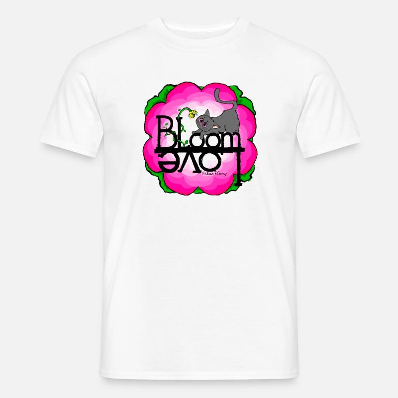 Frühling-Katze Spring Love - Männer T-Shirt - Weiß