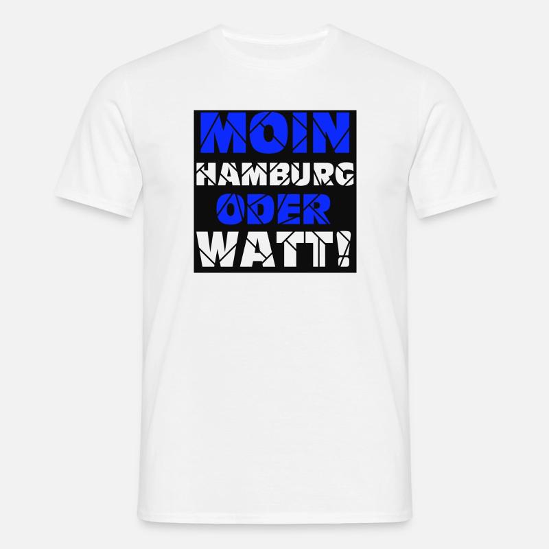 Hamburg , Moin oder watt (25) - Männer T-Shirt - Weiß